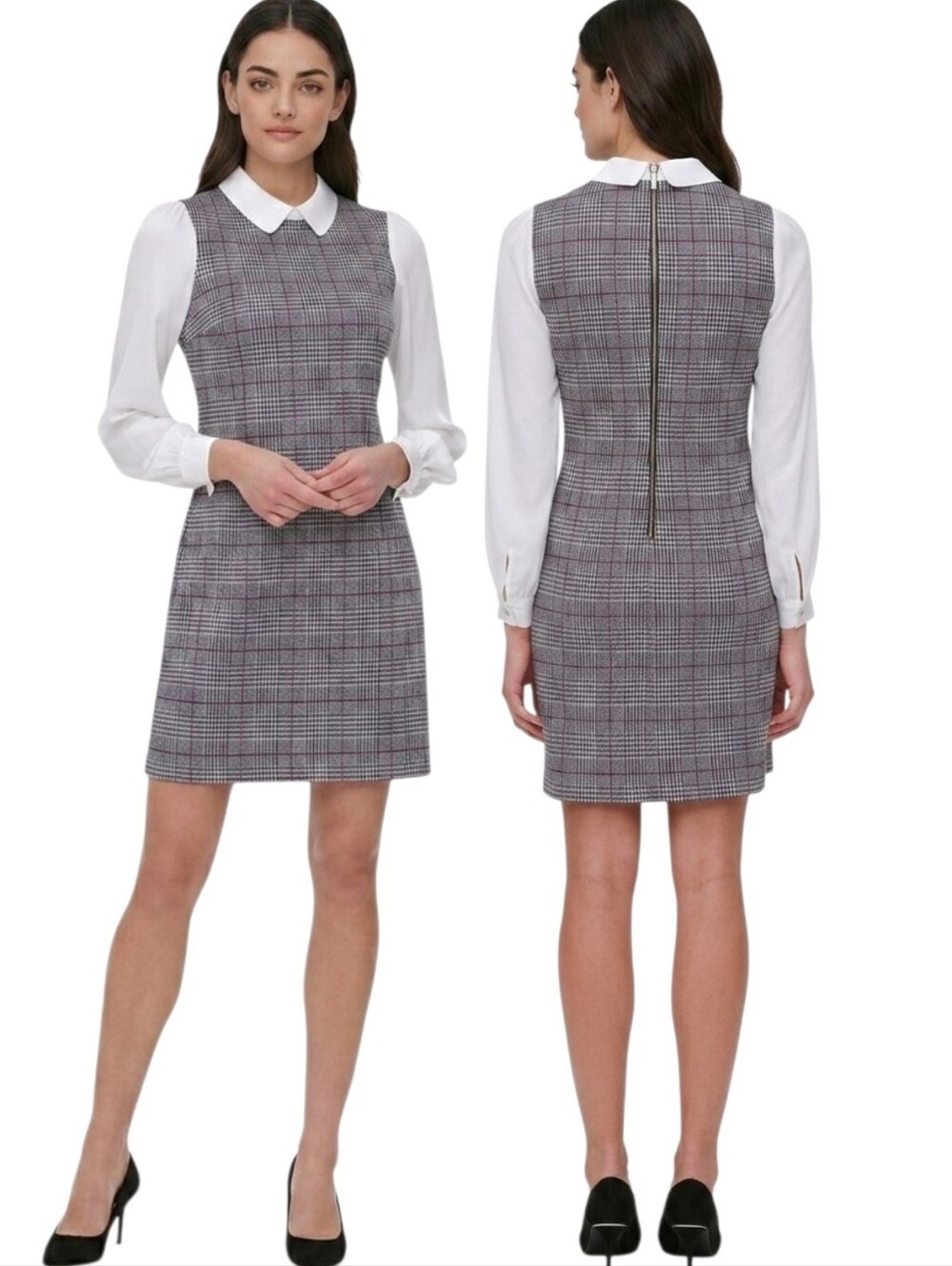 TOMMY HILFIGER Plaid A-line Dress - Size 4P